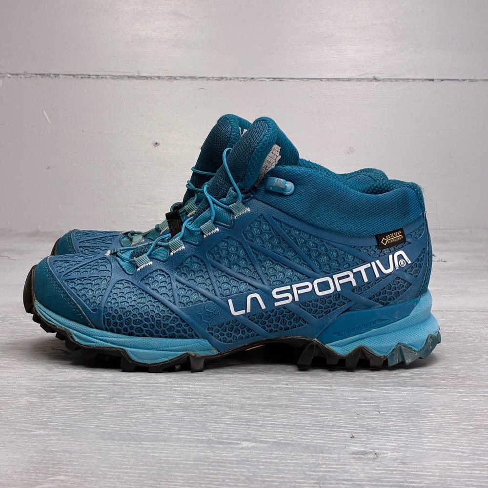 La Sportiva Synthesis Mid GTX Womens 8 Blue Gore-Tex Hiking Boots Speed Hiking